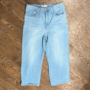Madewell Slim Wide-leg Cropped Jeans Light Wash Size 29
